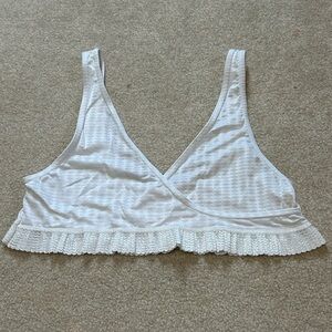 Avon White Ruffle Lace Bralette